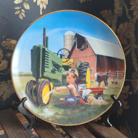 zolan fine arts Other - Clean And Shiny By Donald Zolan Limited Edition Collectors Plate Little Farmhand